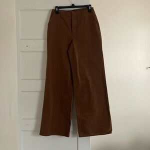 Wide leg brown pants